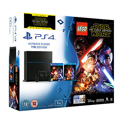 Sony PlayStation 4 Console, 1TB, LEGO Star Wars: The Force Awakens Game and Blu-Ray Sony PlayStation 4 Console, 1TB, LEGO Star Wars: The Force Awakens Game and Blu-Ray